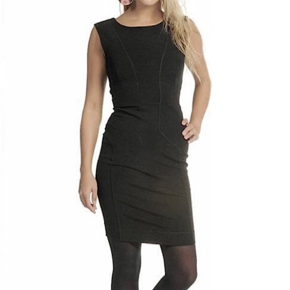 French Connection Sleeveless V-Back Bodycon Bandage Dress Black Size 0 - Picture 1 of 16